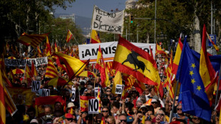 Multitudinaria manifestaci&oacute;n en Barcelona contra plan de amnist&iacute;a a independentistas catalanes