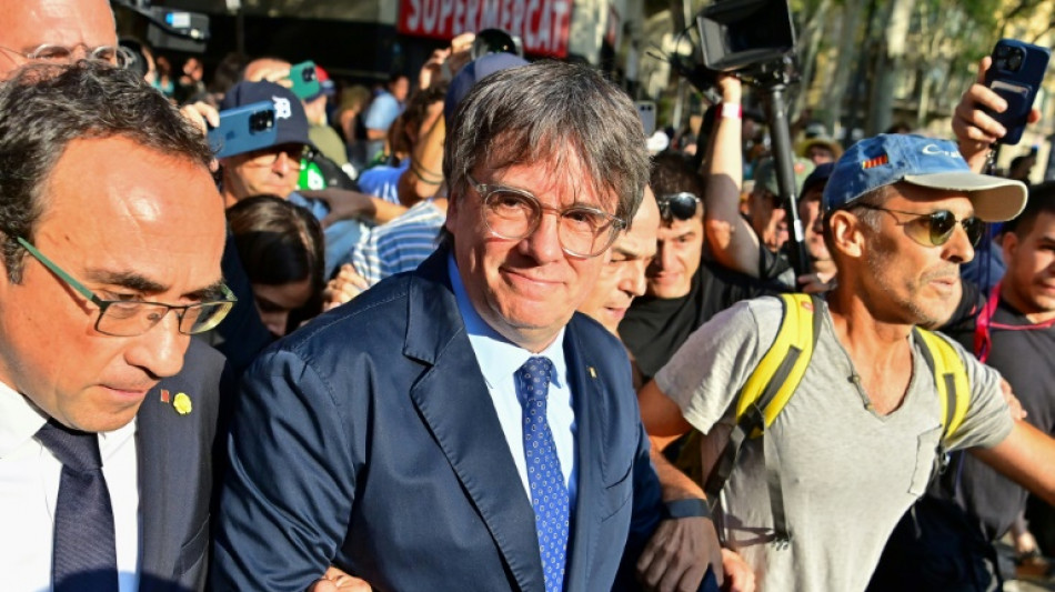 "Vive la Catalogne libre!": apr&egrave;s sept ans d'exil, Puigdemont de retour en Espagne