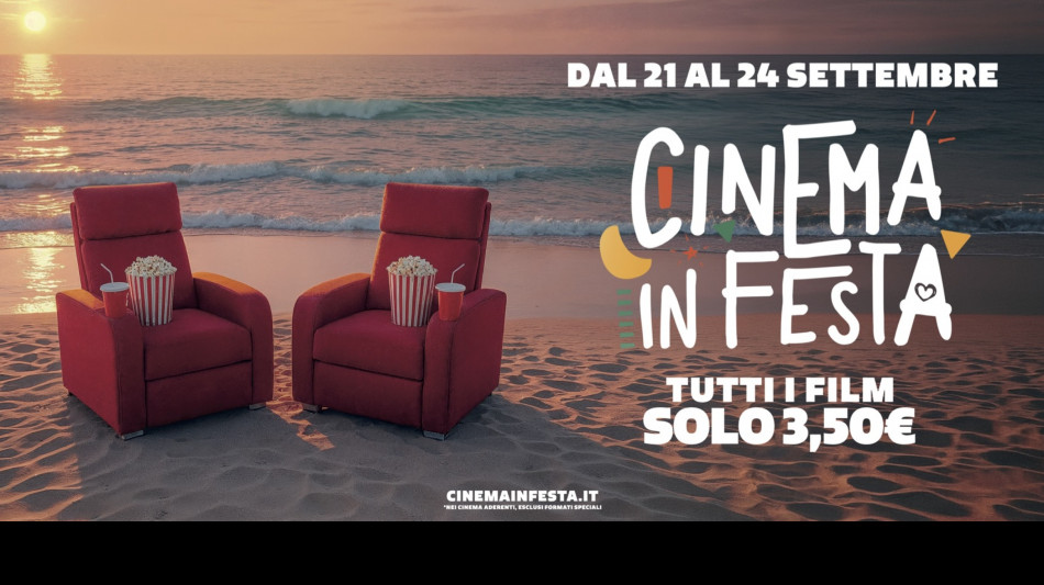 Con Cinema in festa dal 21 al 24 settembre tutti i film in sala a 3,50 euro