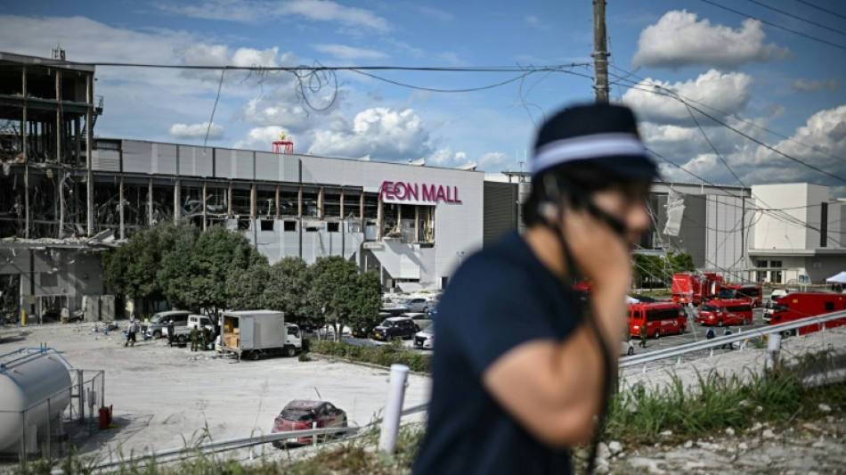 Sniffer dogs search mall wrecked after Japan quake