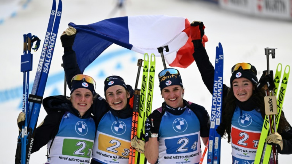Mondiaux de biathlon: la France sacr&eacute;e pour la premi&egrave;re fois sur le relais f&eacute;minin