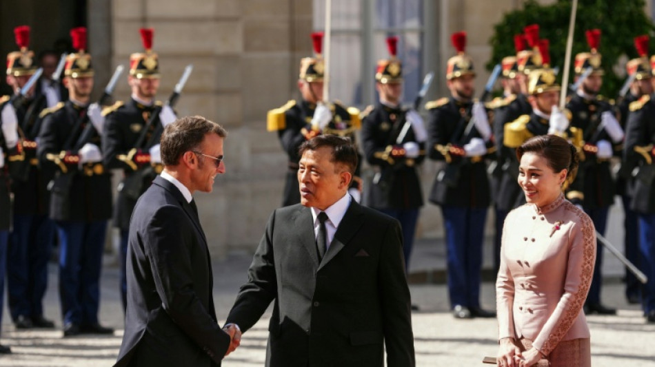 Thailand denies viral claim Macron knelt before king