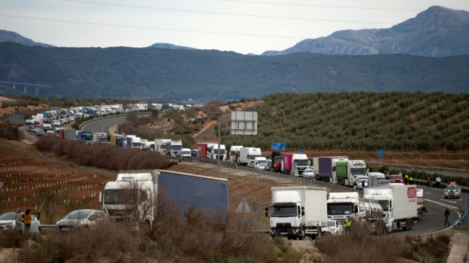 Agricultores espanh&oacute;is continuam protestos e bloqueios de estradas