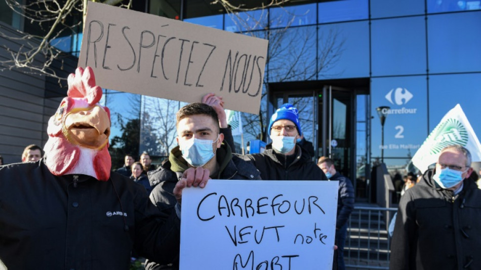 Gefl&uuml;gelhalter in Frankreich demonstrieren f&uuml;r h&ouml;here Eierpreise 