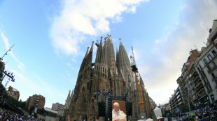 Pope blesses new tower at Barcelona's Sagrada Familia