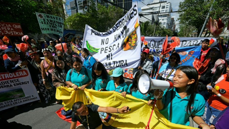Manifestantes exigem fim de flares para queima de petr&oacute;leo no Equador