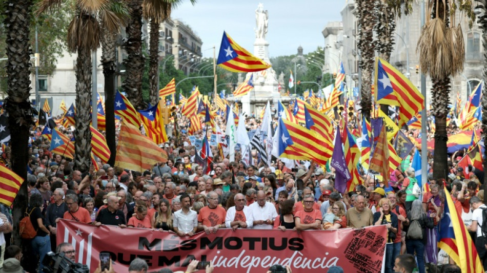 Menos multitudinario, el independentismo catal&aacute;n sale a la calle en su movilizaci&oacute;n anual