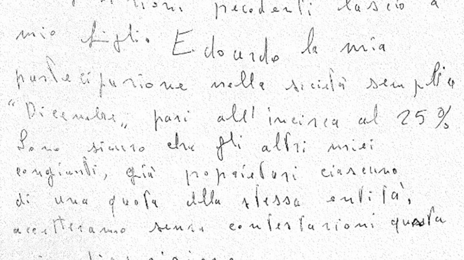 Legali Margherita, &egrave; a lei che toccava il 25% di 'Dicembre'