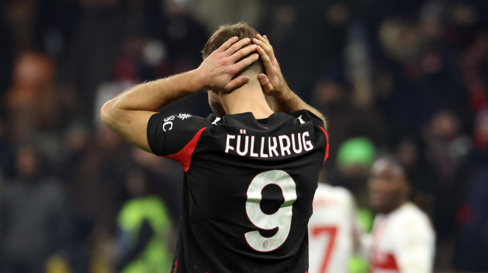Calcio: Milan; Fullkrug gi&agrave; ko, infrazione al dito del piede